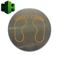 圓形大腳丫地鐵站廳地面蓄光自發光不