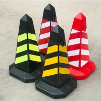 橡膠路錐方錐70反光錐隔離墩尖錐請勿