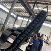 港口用大傾角擋邊傳送帶 環形裙邊運輸帶 高耐磨聚酯隔板輸送帶