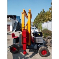 履帶式光伏打樁機(jī)螺旋鉆機(jī) 6米行程小型公路地基加樁機(jī)