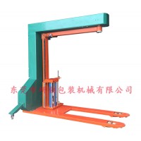 叉車旋臂式纏繞機 開平鋼卷圍膜機  全自動紙箱裹包機批發 懸