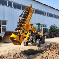 挖機(jī)改螺旋鉆光伏機(jī) 全自動(dòng)地基螺旋打樁機(jī) 履帶機(jī)旋挖機(jī)