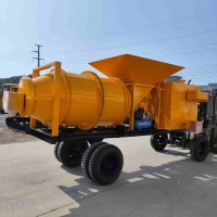 連續出料路面修補廢舊瀝青再生設備瀝青拌合機牽引式攪拌機