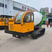 廠家混凝土攪拌車 履帶式水泥攪拌罐車運輸車自上料