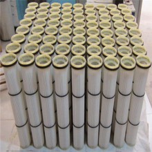 攪拌站倉(cāng)頂除塵器覆膜濾筒水泥廠除塵濾芯