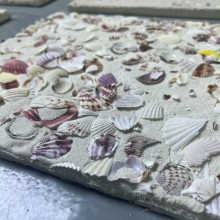 藝術混凝土貝殼裝飾板廠家生產再生混凝土預制板