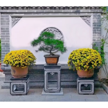 庭院戶外石雕花臺底座石雕花架石頭盆景臺