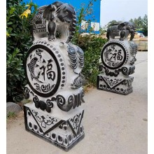 青石抱鼓石 石雕門(mén)墩一對(duì)看門(mén)護(hù)宅大門(mén)口擺件石墩石鼓