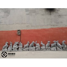 景區公園12生肖石雕 大理石十二生肖石頭雕刻廠家