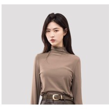 溫碧霞代言IRENENA服裝品牌春秋長袖打底衫純色修身圓