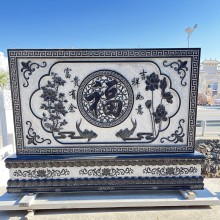 石雕影壁墻青石仿古浮雕迎門照壁石雕屏風庭院裝飾壁畫石雕背景墻