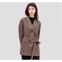 IRENENA女裝溫碧霞自創品牌雙面毛呢長袖女西裝中長款