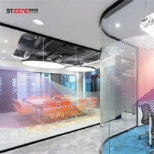 新余斯蒂恩辦公室全景弧形雙玻隔斷