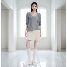 溫碧霞自創(chuàng)IRENENA服裝法式編織小香風(fēng)半身裙