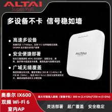 奧泰爾 IX600 室內 Wi-Fi 6 接入點 | 雙頻 1.775Gbps 512 用戶高