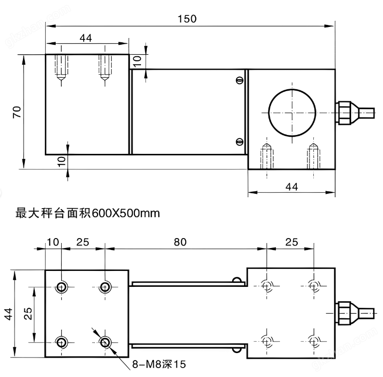 NTJH-2C平行梁稱重傳感器 單點式稱重測力
