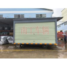 10噸箱式平板拖車兩側(cè)帶卷簾門 牽引雨篷拖車