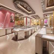 山東展柜定制加工廠烤漆展柜展臺貨架貨柜展廳展館設計山人裝修公