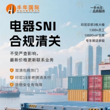 中國廚房電器出口印度尼西亞SNI合規雙清門到門專線