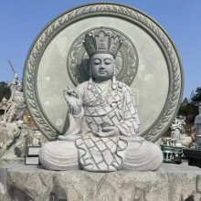 寺廟石雕地藏菩薩雕塑圖片 天然石頭